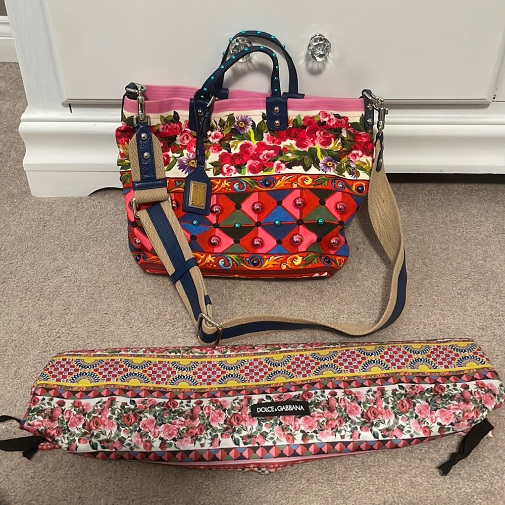 Dolce & Gabbana roses collection Purse with duster bag